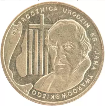 Монета 2 злотых Польши 2010 года Латунь Ян Твардовский