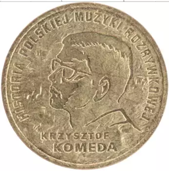 Монета 2 злотых Польши 2010 года Латунь 40 лет со дня смерти Кшиштофа Комеды