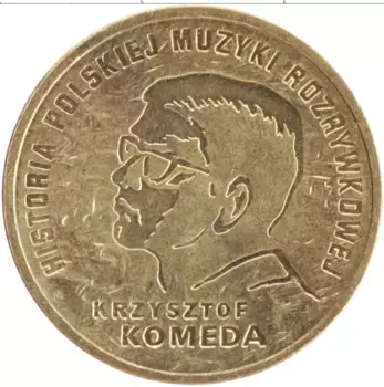 Монета 2 злотых Польши 2010 года Латунь 40 лет со дня смерти Кшиштофа Комеды