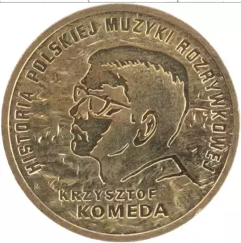 Монета 2 злотых Польши 2010 года Медно-никель Кристоф Комеда
