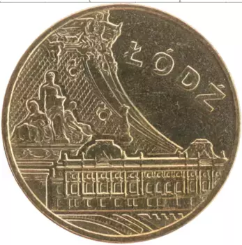 Монета 2 злотых Польши 2011 года Медно-никель Лодзь