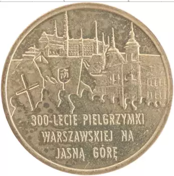 Монета 2 злотых Польши 2011 года Латунь 300-летие Варшавского паломничества на Ясну Гору