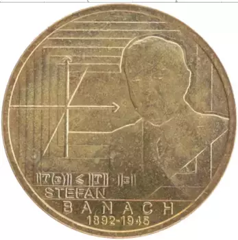 Монета 2 злотых Польши 2012 года Латунь 120 лет со дня рождения Стефана Банаха