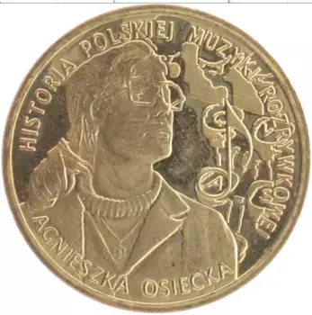 Монета 2 злотых Польши 2013 года Латунь История музыки
