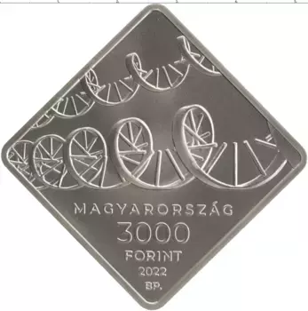 Монета 3000 форинтов Венгрии 2022 года Медно-никель В честь венгерского изобретения, ставшего основой для мРНК-вакцин