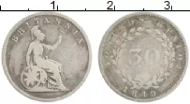 Монета 30 лепт Ионических островов 1849 года Серебро Вашему вниманию представлена винтажная серебряная монета, олицетворяющая богатую историю и традиции