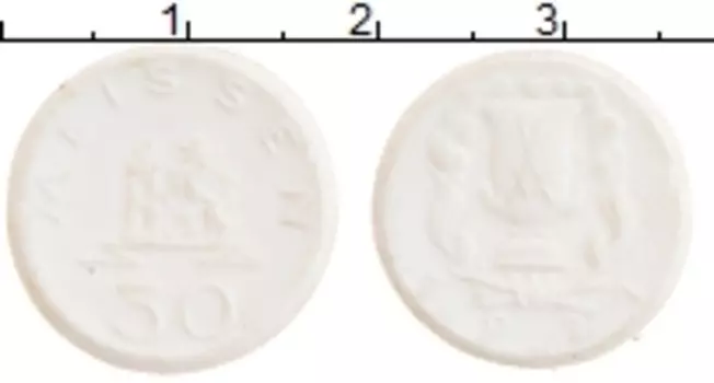 Монета 30 пфеннигов Германия : Нотгельды 1921 года Фарфор Мейсен