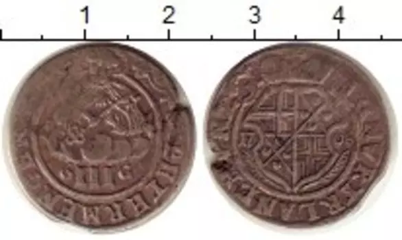 Монета 3 альбуса Триера 1708 года Серебро Иоганн Хуго