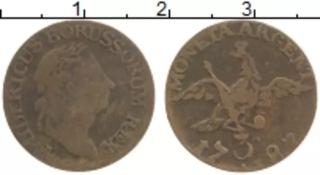 Монета 3 гроша Пруссии 1787 года Серебро А Фридрих Вильгельм II