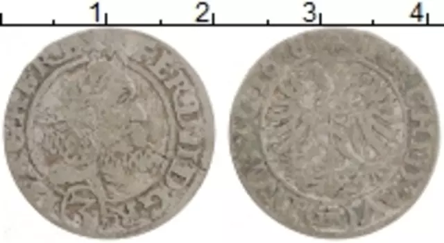 Монета 3 крейцера Австрии 1618 года Серебро Фердинанд II