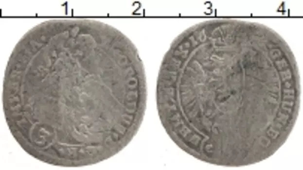 Монета 3 крейцера Австрии 1622 года Серебро Леопольд