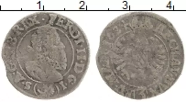 Монета 3 крейцера Австрии 1624 года Серебро Фердинанд II