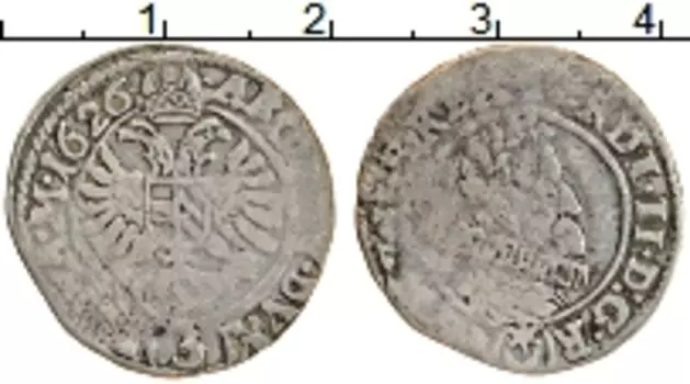 Монета 3 крейцера Австрии 1626 года Серебро Фердинанд II