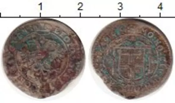 Монета 3 крейцера Австрии 1694 года Серебро