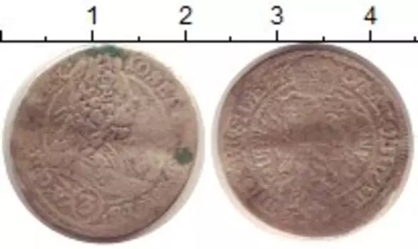 Монета 3 крейцера Австрии 1707 года Серебро Иосиф I