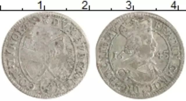 Монета 3 крейцера Тироля 1645 года Серебро Фердинанд Карл