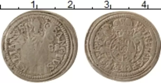 Монета 3 крейцера Зальцбурга 1681 года Серебро Святой Руперт