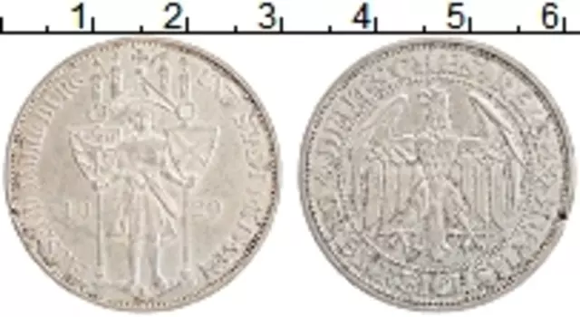 Монета 3 марки Веймарской республики 1929 года Серебро 1000-летие Мейссена