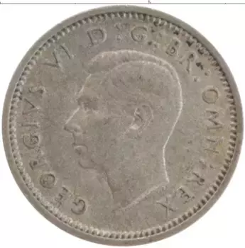 Монета 3 пенса Англии 1940 года Серебро Георг VI