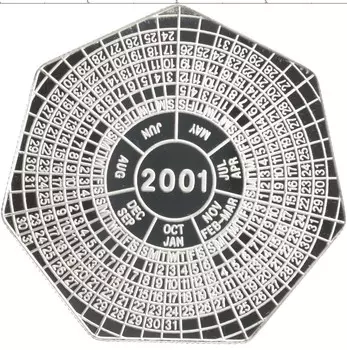 Монета 4000 квача Замбии 2000 года Серебро Годовой календарь
