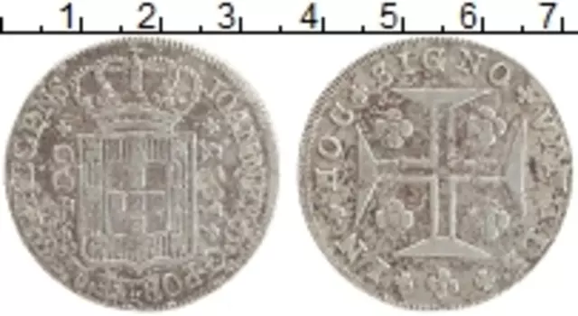 Монета 400 рейс Португалии 1813 года Серебро Жозе I