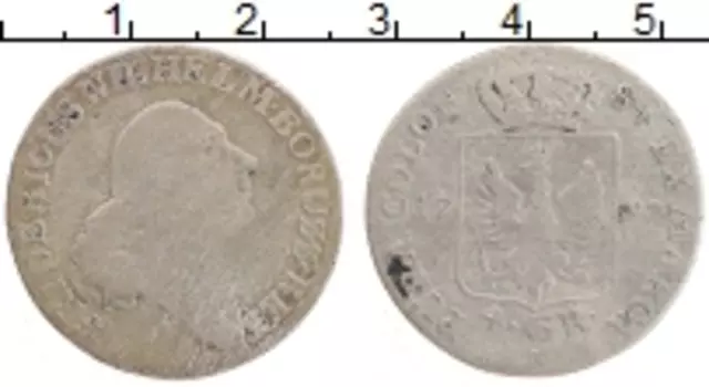 Монета 4 гроша Пруссии 1797 года Серебро Фридрих Вильгельм II