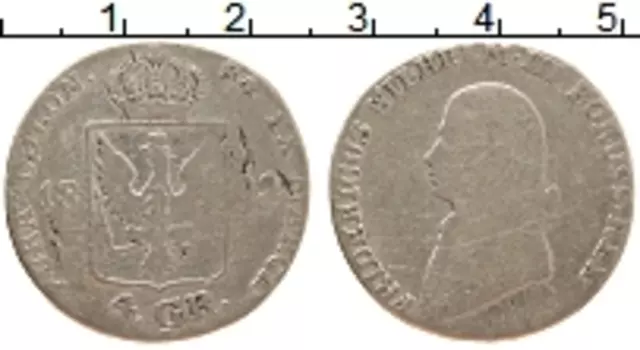 Монета 4 гроша Пруссии 1802 года Серебро Фридрих Вильгельм III