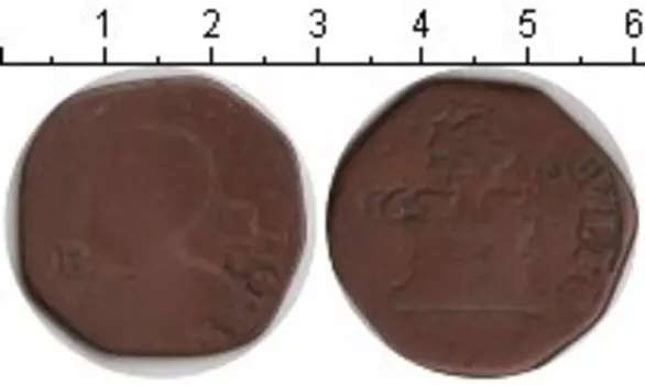 Монета 4 мараведи Испании 1606 года Медь