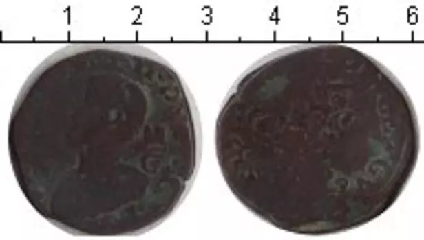 Монета 4 мараведи Испании 1629 года Медь