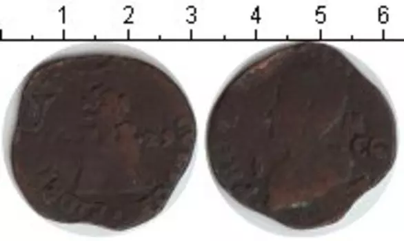 Монета 4 мараведи Испании 1629 года Медь