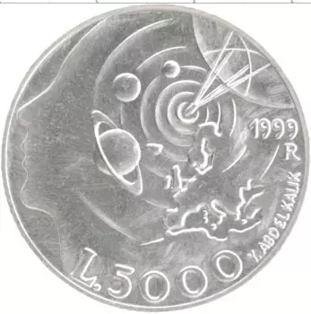 Монета 5000 лир Сан-Марино 1999 года Серебро Исследования