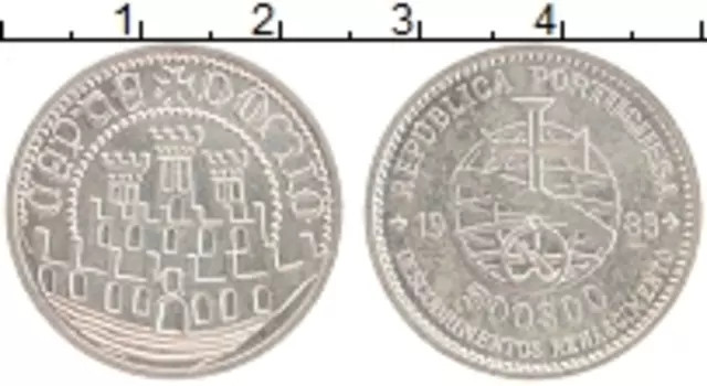 Монета 500 эскудо Португалии 1983 года Серебро XVII Европейская художественная выставка