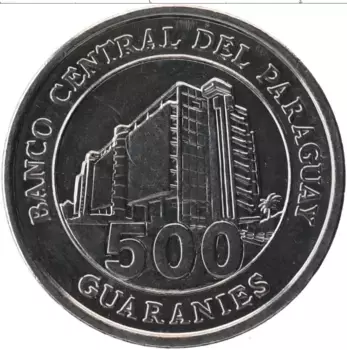 Монета 500 гарани Парагвая 2006 года Сталь Кабалльеро