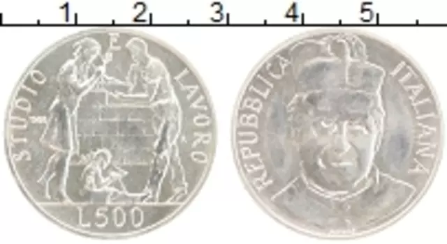 Монета 500 лир Италии 1988 года Серебро 100 лет со дня смерти Джованни Боско
