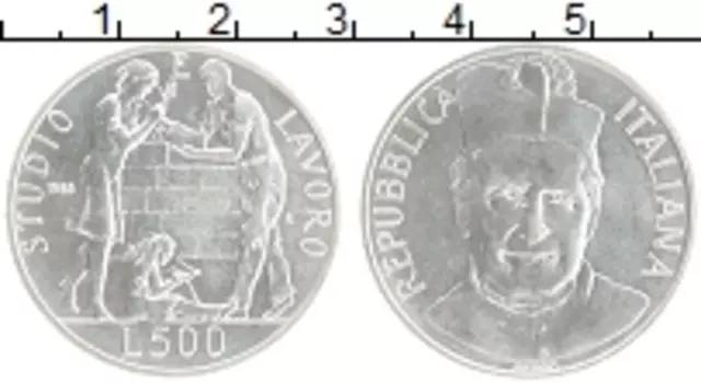 Монета 500 лир Италии 1988 года Серебро 100 лет со дня смерти Иоанна Боско