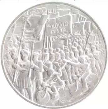 Монета 500 лир Сан-Марино 1978 года Серебро Работа