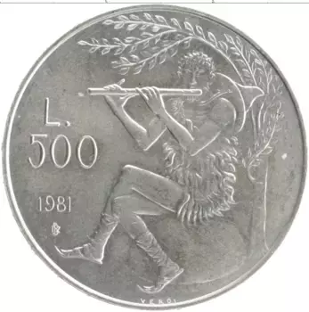 Монета 500 лир Сан-Марино 1981 года Серебро 2000 лет со дня смерти Вергилия, Буколики