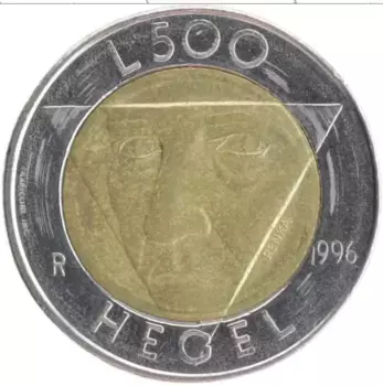 Монета 500 лир Сан-Марино 1996 года Биметалл