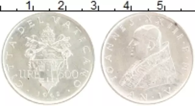 Монета 500 лир Ватикана 1962 года Серебро Иоанн XXIII