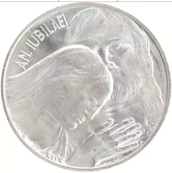 Монета 500 лир Ватикана 1975 года Серебро Павел VI