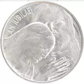 Монета 500 лир Ватикана 1975 года Серебро Павел VI