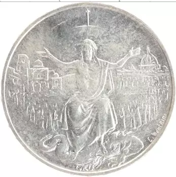 Монета 500 лир Ватикана 1983 года Серебро Иоанн Павел II