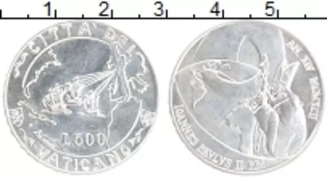 Монета 500 лир Ватикана 1992 года Серебро Евангелизация Америки