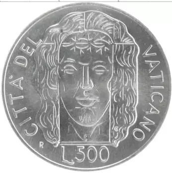 Монета 500 лир Ватикана 1998 года Серебро Иоанн Павел II