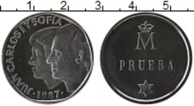 Монета 500 песет Испании 1987 года Медно-никель Проба