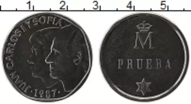 Монета 500 песет Испании 1987 года Медно-никель Проба