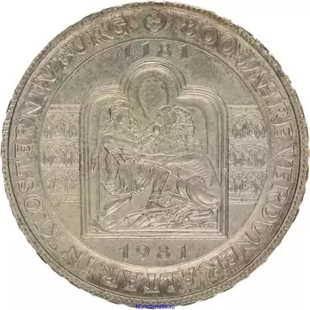 Монета 500 шиллингов Австрии 1981 года Серебро 800 лет Верденскому алтарью