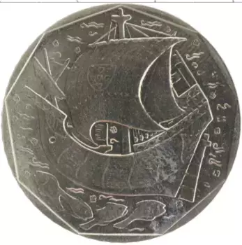 Монета 50 эскудо Португалии 1986 года Медно-никель