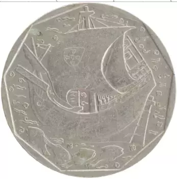 Монета 50 эскудо Португалии 1988 года Медно-никель