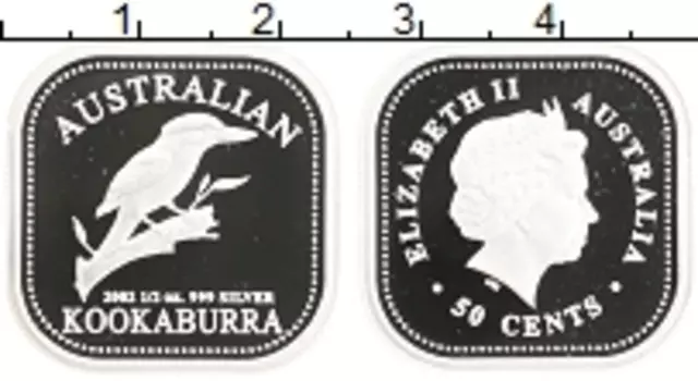 Монета 50 центов Австралии 2002 года Серебро Елизавета II